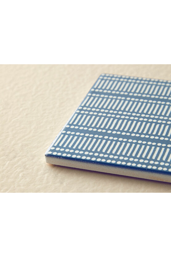 Blue Daisy Seramik Bardak Altlığı Mavi