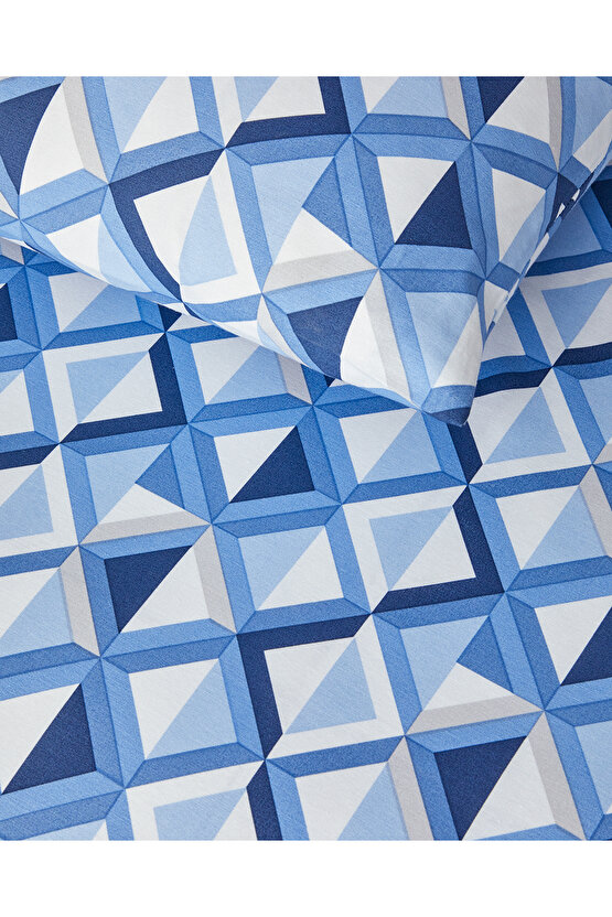 Mini Argyle Tek Kişilik Nevresim Takımı Mavi