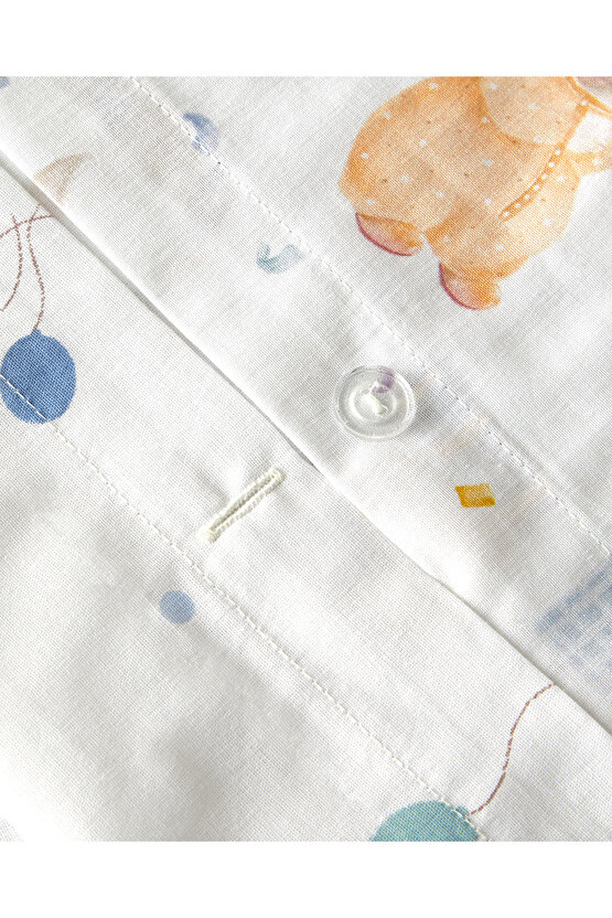 Pretty Bunny Pamuklu Bebe Nevresim Takımı Mavi