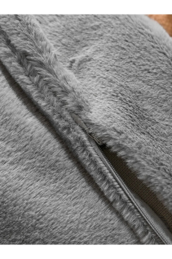 LCW HOME Bej Kürklü Kırlent Kılıfı 45x45 Cm