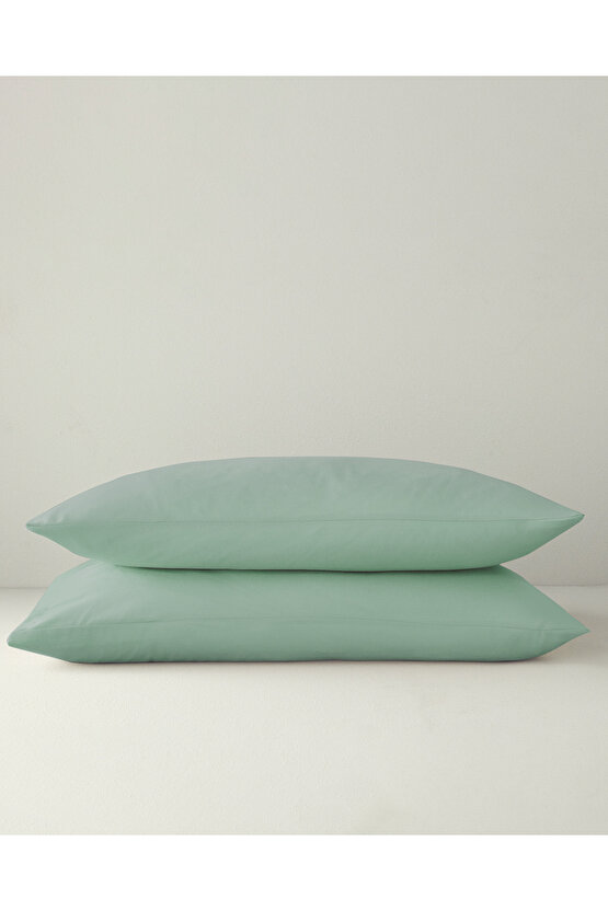 Pure Pamuklu 2li Yastık Kılıfı 50x70 cm Çağla Yeşili
