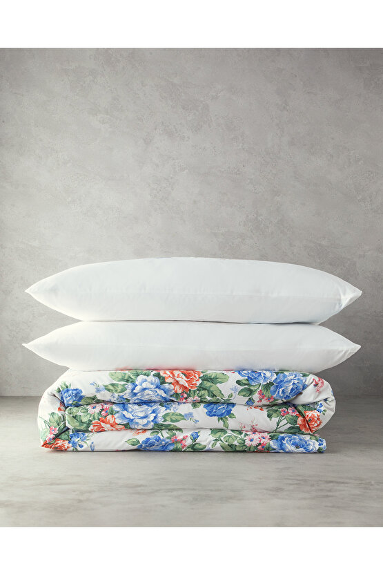 Rose Romance Çift Kişilik Nevresim Seti Mavi