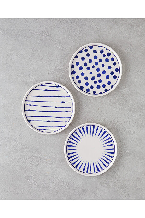 Cosmos Seramik Kahvaltı Takımı 14 parça 6 kişilik Lacivert