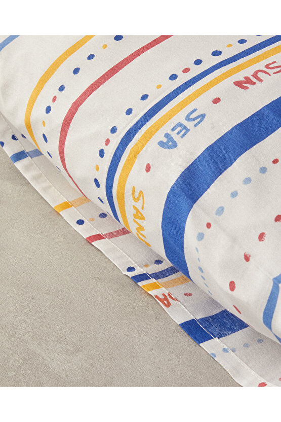 Coastal Stripe 2Li Yastık Kılıfı Kırmızı