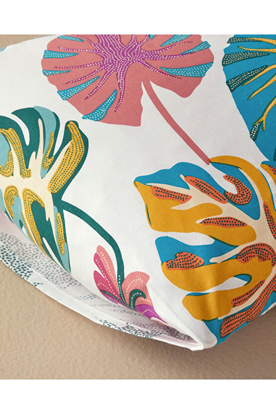 Leaf Jungle 2Li Yastık Kılıfı Fuşya