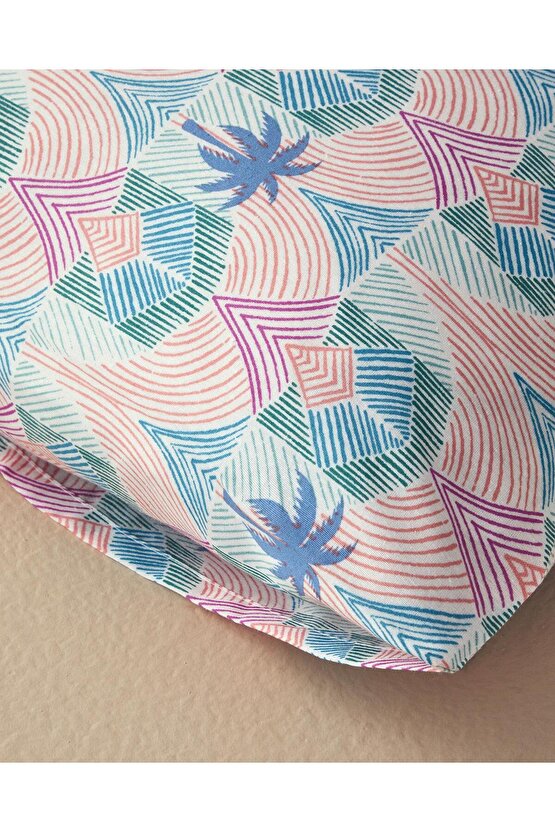 Tropical Palm 2Li Yastık Kılıfı Mavi