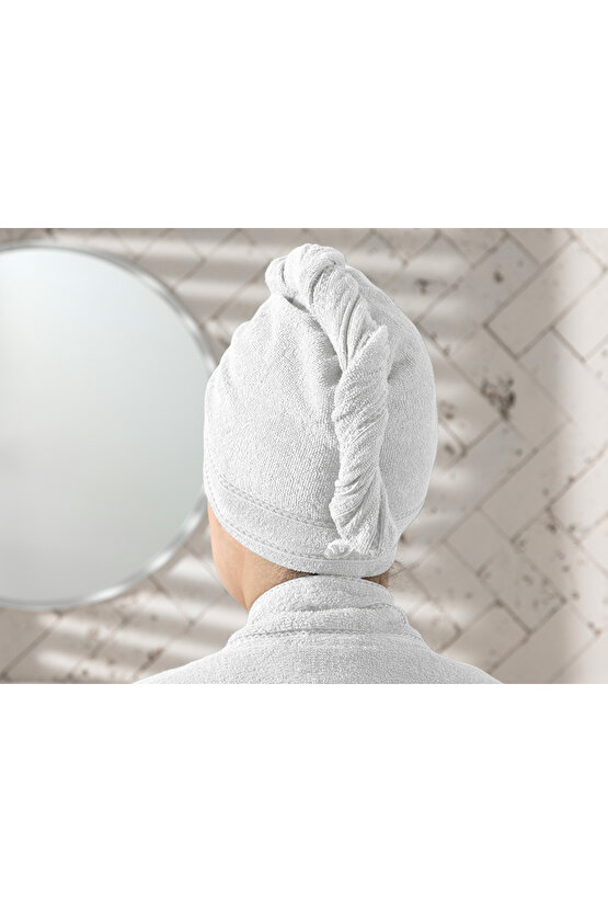 Soft Pamuklu Saç Bonesı Standart Beyaz