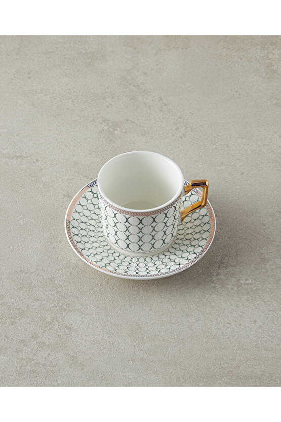Rabecca Porselen 2li Kahve Fincan Takımı 90 ml Yeşil