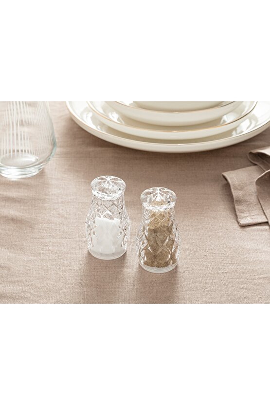 Agate Cam 2li Tuzluk - Bıberlık 4,7x8,2 Cm Şeffaf