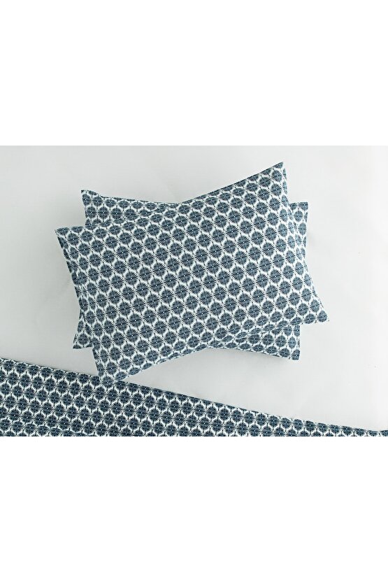 Mini Polycircles Kolay Ütülenir 2li Yastık Kılıfı 50x70 Cm Lacivert