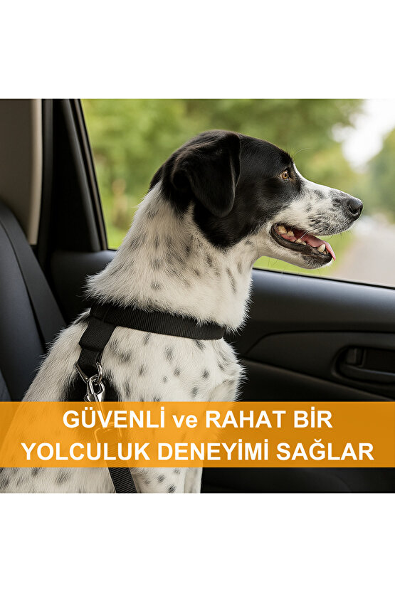 Köpek Araç Emniyet Kemeri Dayanıklı Kopmaz İp Toka Güvenli Rahat Kedi Köpek Emniyet Kemeri 80 CM