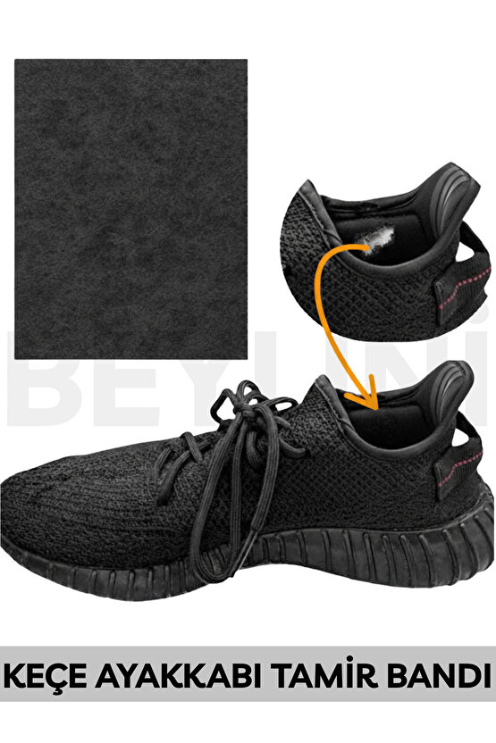 1 Adet Ayakkabı Tamir Keçe Kendinden Yapışkanlı Onarım Bandı Kare Delik Onarım Yaması Spor Ayakkabı