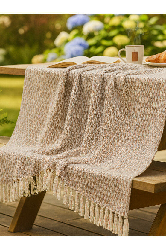 Çok Amaçlı Örtü Koltuk Çekyat Kilim Yatak Piknik Örtüsü Zemin Kaplama Yıkanabilir Saçaklı 170x200 CM