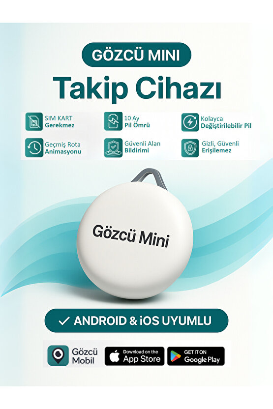 Mini Ios Android Uyumlu Airtag Geçmişe Dönük Konum Gps Araç Motor Çocuk Gizli Takip Cihazı