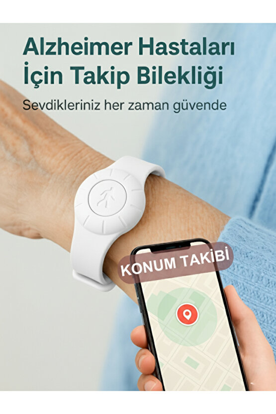 Takip Bilekliği GPS Konum Takibi Çocuk Yaşlı Geçmişe Dönük Takip Cihazı Saati (5-10 Dakika Aralıklı)