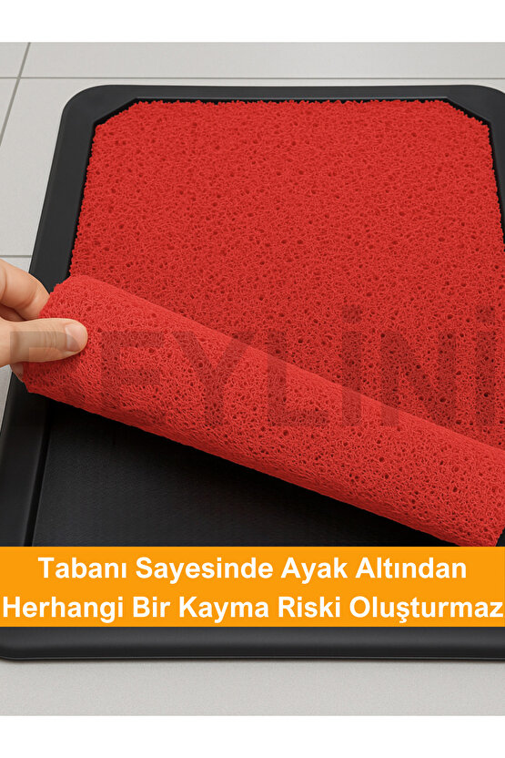 Dezenfektan Hijyen Paspası Dış Kapı Ev Ofis Apartman Giriş Halısı Kıvırcık Paspas Kaydırmaz Havuzlu