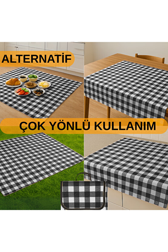 Piknik Örtüsü Masa Zemin Kahvaltı Sofrası Pratik Taşınabilir Katlanabilir Piknik Örtüsü 150x150 CM