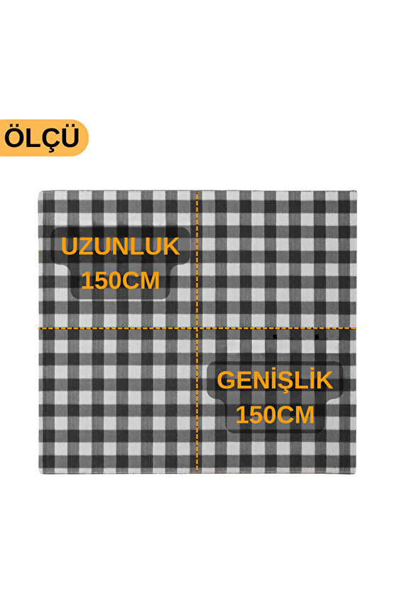 Piknik Örtüsü Masa Zemin Kahvaltı Sofrası Pratik Taşınabilir Katlanabilir Piknik Örtüsü 150x150 CM