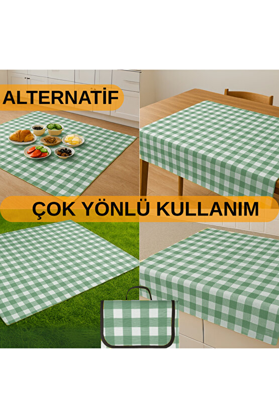 Piknik Örtüsü Masa Zemin Kahvaltı Sofrası Pratik Taşınabilir Katlanabilir Piknik Örtüsü 150x150 CM