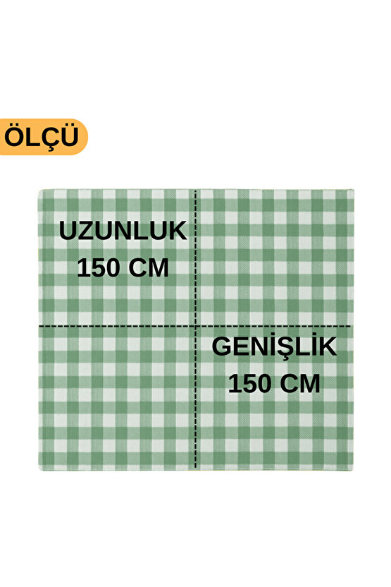 Piknik Örtüsü Masa Zemin Kahvaltı Sofrası Pratik Taşınabilir Katlanabilir Piknik Örtüsü 150x150 CM