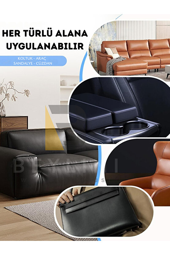 Yüksek Kaliteli Kendinden Yapışkanlı Deri Döşeme 4 Katmanlı Deri Tamir Düzenleme Bantı 50x120 CM