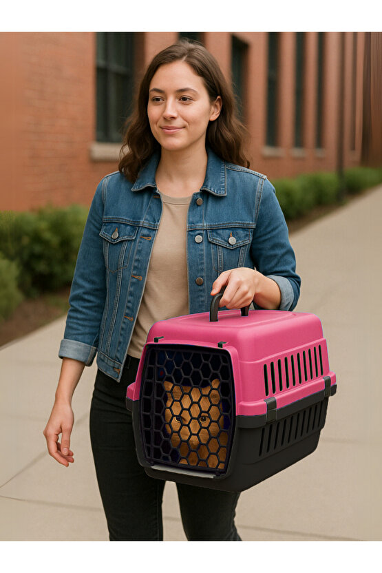 Kedi Köpek Taşıma Kutusu Yumuşak Zemin Portatif Seyahat Kürekli Evcil Hayvan Çantası 28x33x45cm