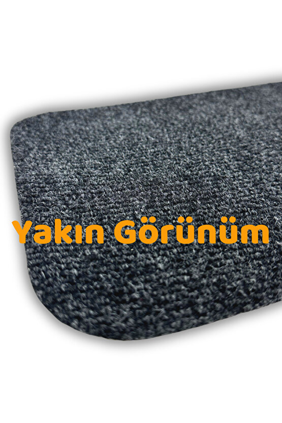 Merdiven Halısı Basamak Halısı Keçe Kaymaz Taban Yapışkanlı Halıfleks Antrasit 10lu 20x75 Cm
