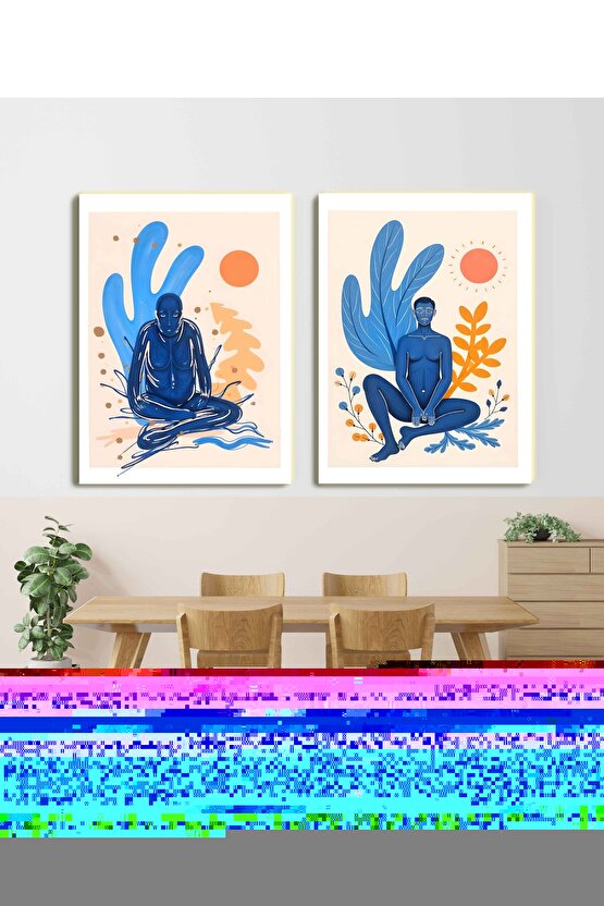 Matisse - Sanat - Soyut - Doğa - Ev - Yaşam ( 2 Li Çerçevesiz ) Poster - Afiş - Tablo NNHT683