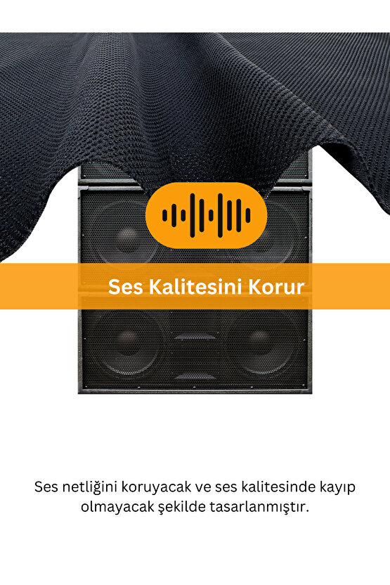 Hoparlör Kumaşı Airfile Örgülü Toz Engelleyici Kızılötesi Sinyalleri Engellemez 3d Akustik (100X150)