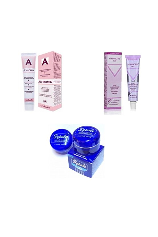 Klasik + Achromin Leke Kremi + Achroactive Max Cilt Beyazlatıcı