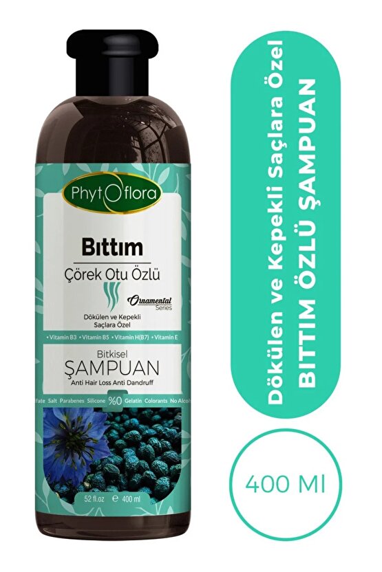 Dökülen Ve Kepekli Saçlara Özel Bıttım Özlü Bitkisel Şampuan 400 Ml