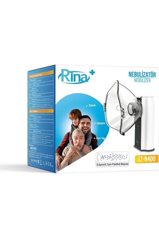 Rina Lt-n400 Taşınabilir Mesh Bataryalı Hava Makinesi Sessiz Nebülizatör