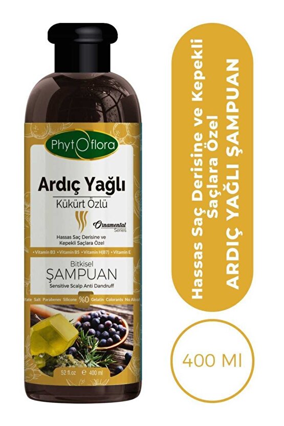 Tuzsuz Hassas Saç Derisine Ve Kepekli Saçlara Özel Ardıç Yağlı Bitkisel Şampuan
