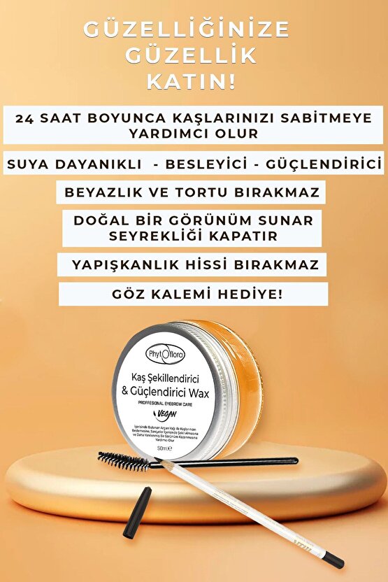 Kaş Sabitleyici Gün Boyu Kalıcı , Kaş Şekillendirici Wax 50 ml