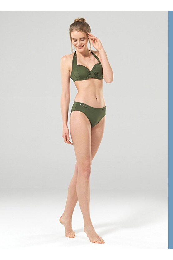 Toparlayıcı Boyundan Bağlamalı Tek Üst Bikini 8934