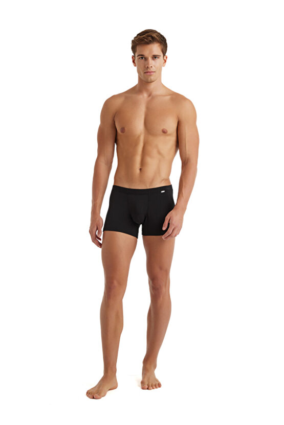 Erkek Modal Elastan Boxer Silver 9310 - Siyah