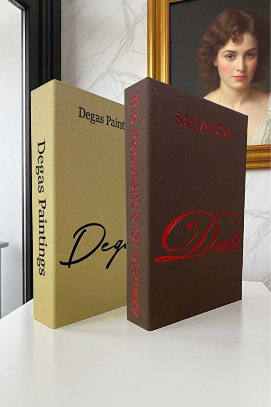 2’li Kumaş Kaplı Kitap Görünümlü Dekoratif Kutu | Hediye & Takı Kutusu
