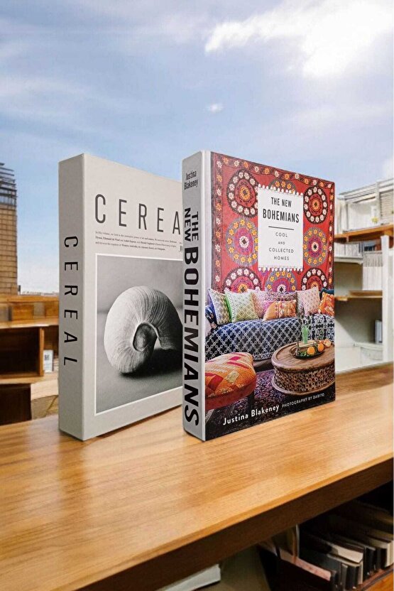 Dekoratif Kitap Görünümlü Kutu 2li Set Decorative Book Looking Box