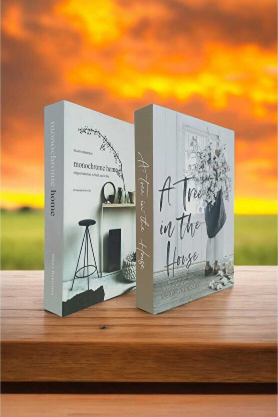 Dekoratif Kitap Görünümlü Kutu 2li Set Decorative Book Looking Box