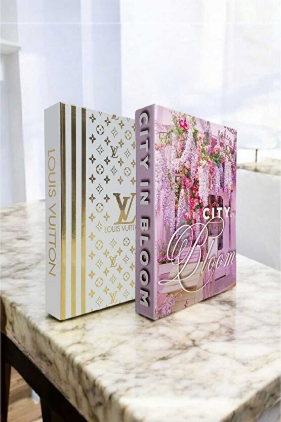 Dekoratif Kitap Görünümlü Kutu 2li Set Decorative Book Looking Box