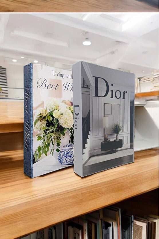 Dekoratif Kitap Görünümlü Kutu 2li Set Decorative Book Looking Box