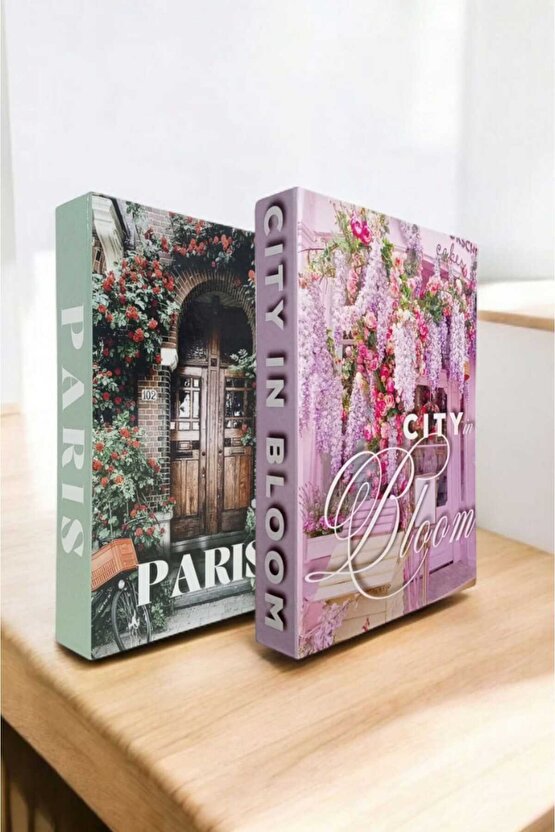 Dekoratif Kitap Görünümlü Kutu 2li Set Decorative Book Looking Box