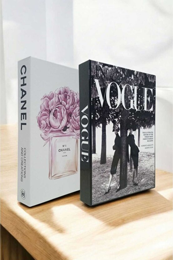 Dekoratif Kitap Görünümlü Kutu 2li Set Decorative Book Looking Box