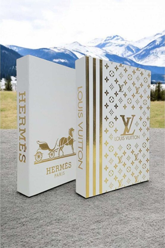 Dekoratif Kitap Görünümlü Kutu 2li Set Decorative Book Looking Box