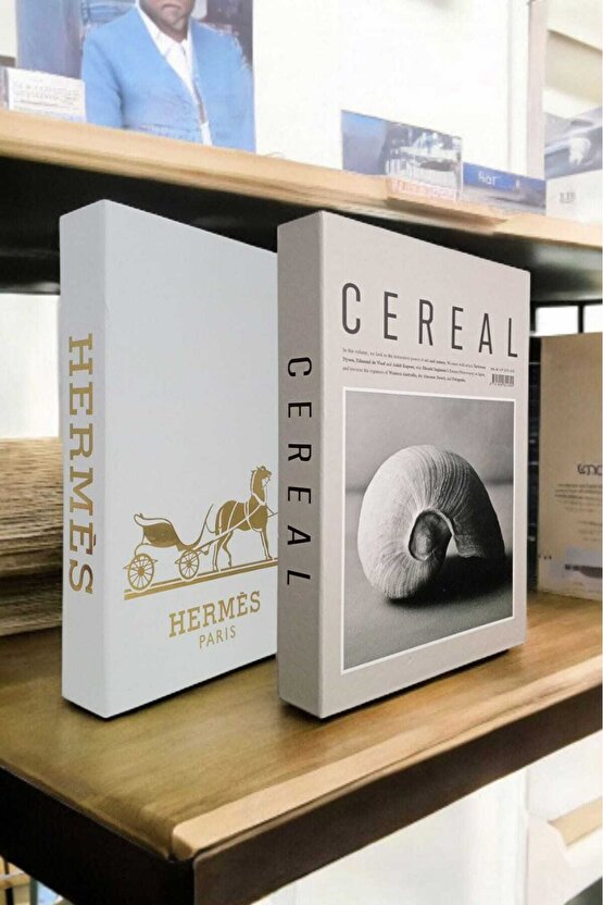 Dekoratif Kitap Görünümlü Kutu 2li Set Decorative Book Looking Box