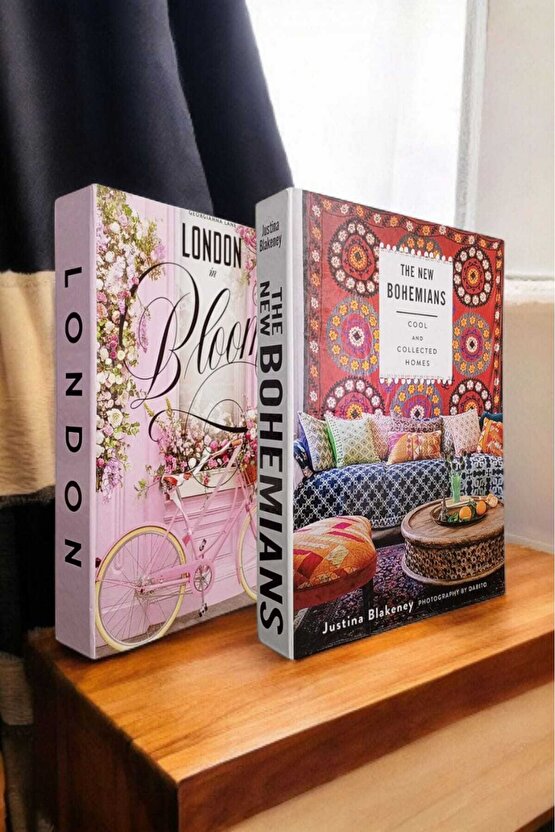 Dekoratif Kitap Görünümlü Kutu 2li Set Decorative Book Looking Box