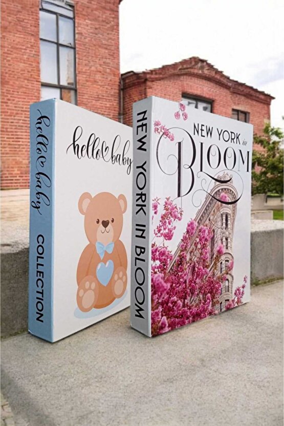 Dekoratif Kitap Görünümlü Kutu 2li Set Decorative Book Looking Box