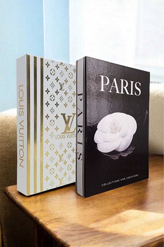 Dekoratif Kitap Görünümlü Kutu 2li Set Decorative Book Looking Box