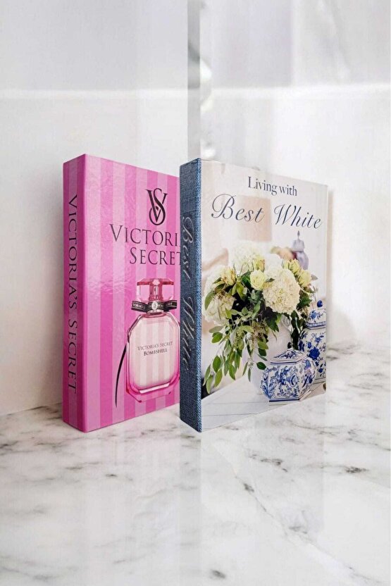 Dekoratif Kitap Görünümlü Kutu 2li Set Decorative Book Looking Box
