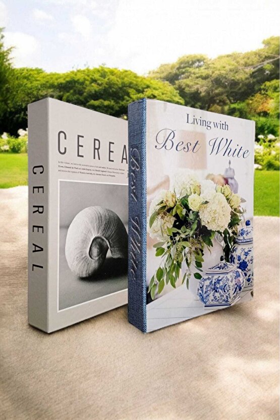 Dekoratif Kitap Görünümlü Kutu 2li Set Decorative Book Looking Box